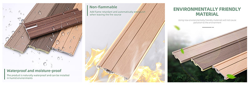 75 * 14 มม. WPC กระดานเพ้นท์เล็บที่ซ่อนอยู่