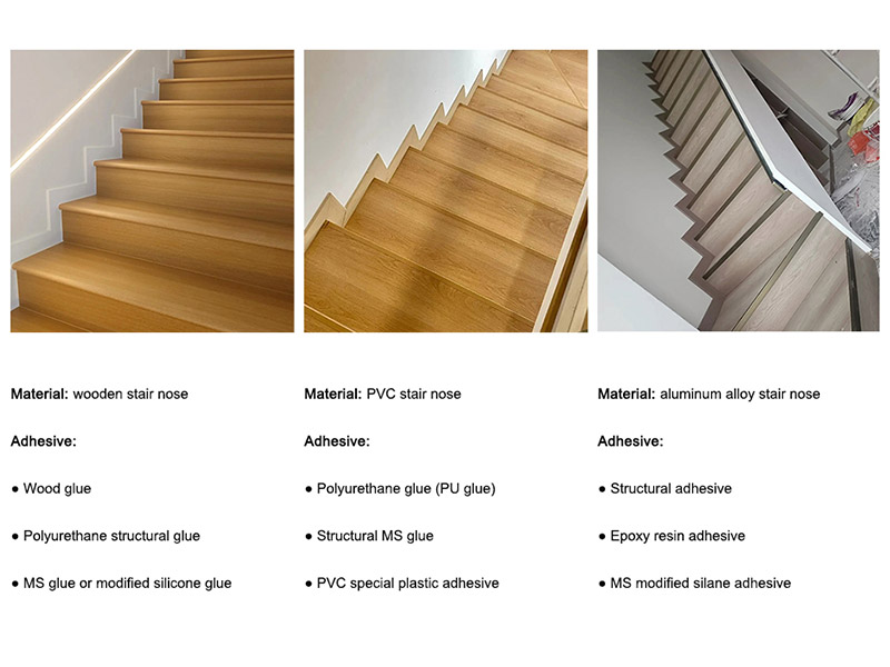 กาวที่ดีที่สุดสำหรับจมูกบันไดคืออะไร?