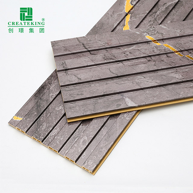 แผงผนังกลวงร่อง PVC กันน้ำ 155 * 17 มม