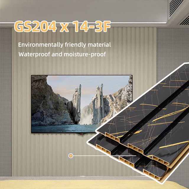 แผ่นผนังร่องกลวง PVC ขนาด 204 * 17 มม