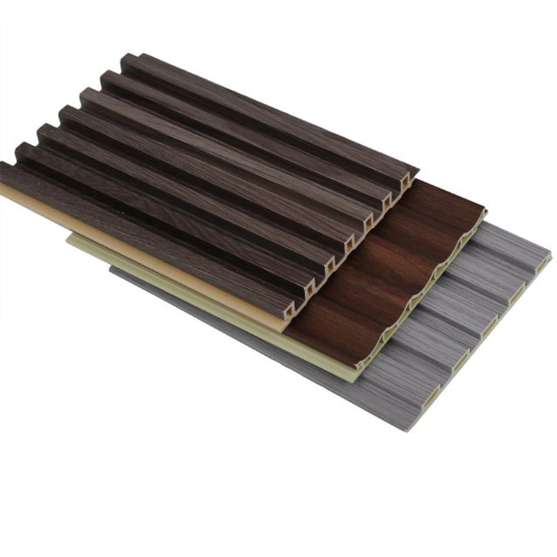 แผ่นผนังพลาสติกไม้ 3 มิติ