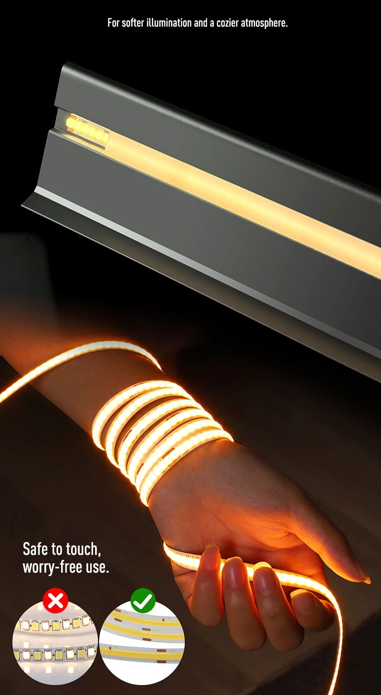 คณะกรรมการรอบที่มีความยืดหยุ่น LED PVC WPC ผนังแถบตกแต่งกาวตนเองสำหรับตกแต่งบ้าน DIY
