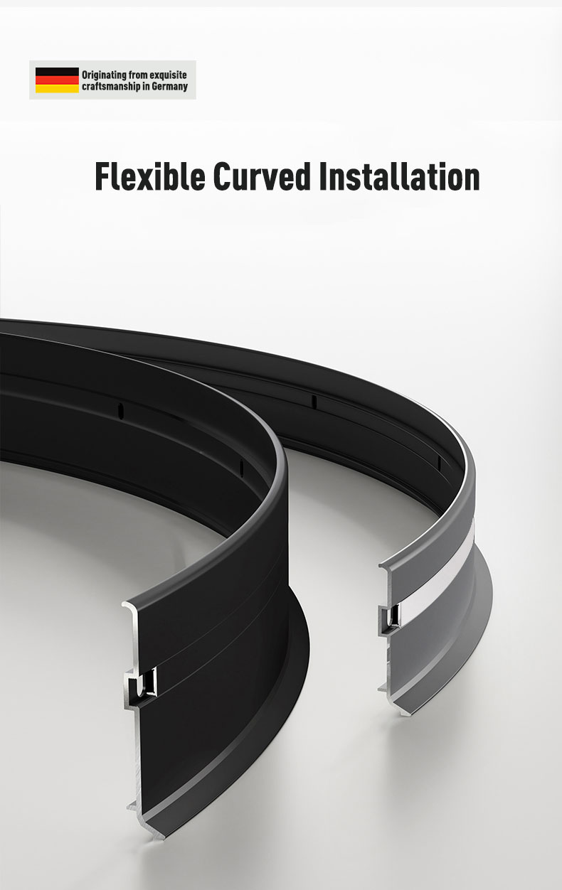 คณะกรรมการรอบที่มีความยืดหยุ่น LED PVC WPC ผนังแถบตกแต่งกาวตนเองสำหรับตกแต่งบ้าน DIY